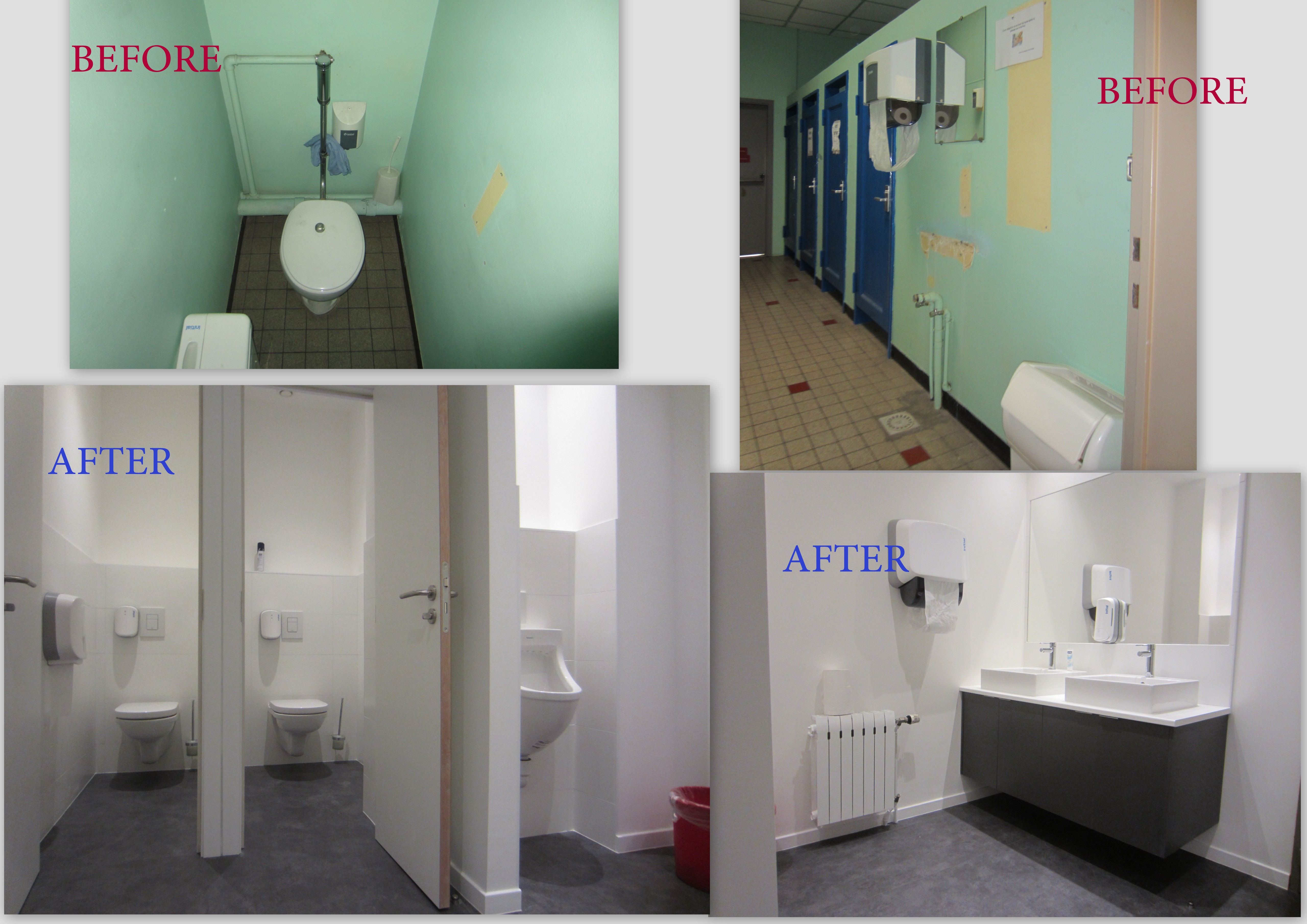 Modernisering van sanitaire ruimtes